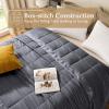 imagedownluxe Weighted Blanket King Size 18 lb Weighted Blanket with Glass Beads for All Season Machine Washable Heavy Blanket White 108 X 90 InchGrey
