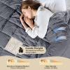 imagedownluxe Weighted Blanket King Size 18 lb Weighted Blanket with Glass Beads for All Season Machine Washable Heavy Blanket White 108 X 90 InchGrey