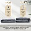 imagedownluxe Weighted Blanket King Size 18 lb Weighted Blanket with Glass Beads for All Season Machine Washable Heavy Blanket White 108 X 90 InchGrey