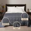 imagedownluxe Weighted Blanket King Size 18 lb Weighted Blanket with Glass Beads for All Season Machine Washable Heavy Blanket White 108 X 90 InchGrey