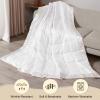 imagedownluxe Weighted Blanket King Size 18 lb Weighted Blanket with Glass Beads for All Season Machine Washable Heavy Blanket White 108 X 90 InchIvory
