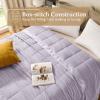 imagedownluxe Weighted Blanket King Size 18 lb Weighted Blanket with Glass Beads for All Season Machine Washable Heavy Blanket White 108 X 90 InchLilac