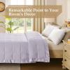 imagedownluxe Weighted Blanket King Size 18 lb Weighted Blanket with Glass Beads for All Season Machine Washable Heavy Blanket White 108 X 90 InchLilac