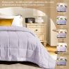 imagedownluxe Weighted Blanket King Size 18 lb Weighted Blanket with Glass Beads for All Season Machine Washable Heavy Blanket White 108 X 90 InchLilac