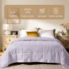 imagedownluxe Weighted Blanket King Size 18 lb Weighted Blanket with Glass Beads for All Season Machine Washable Heavy Blanket White 108 X 90 InchLilac