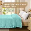 imagedownluxe Weighted Blanket King Size 18 lb Weighted Blanket with Glass Beads for All Season Machine Washable Heavy Blanket White 108 X 90 InchMint Green