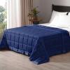 imagedownluxe Weighted Blanket King Size 18 lb Weighted Blanket with Glass Beads for All Season Machine Washable Heavy Blanket White 108 X 90 InchNavy