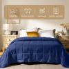 imagedownluxe Weighted Blanket King Size 18 lb Weighted Blanket with Glass Beads for All Season Machine Washable Heavy Blanket White 108 X 90 InchNavy