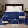 imagedownluxe Weighted Blanket King Size 18 lb Weighted Blanket with Glass Beads for All Season Machine Washable Heavy Blanket White 108 X 90 InchNavy