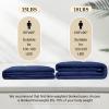 imagedownluxe Weighted Blanket King Size 18 lb Weighted Blanket with Glass Beads for All Season Machine Washable Heavy Blanket White 108 X 90 InchNavy