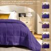 imagedownluxe Weighted Blanket King Size 18 lb Weighted Blanket with Glass Beads for All Season Machine Washable Heavy Blanket White 108 X 90 InchPurple