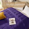 imagedownluxe Weighted Blanket King Size 18 lb Weighted Blanket with Glass Beads for All Season Machine Washable Heavy Blanket White 108 X 90 InchPurple