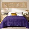 imagedownluxe Weighted Blanket King Size 18 lb Weighted Blanket with Glass Beads for All Season Machine Washable Heavy Blanket White 108 X 90 InchPurple