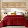 imagedownluxe Weighted Blanket King Size 18 lb Weighted Blanket with Glass Beads for All Season Machine Washable Heavy Blanket White 108 X 90 InchRed