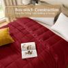 imagedownluxe Weighted Blanket King Size 18 lb Weighted Blanket with Glass Beads for All Season Machine Washable Heavy Blanket White 108 X 90 InchRed