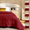 imagedownluxe Weighted Blanket King Size 18 lb Weighted Blanket with Glass Beads for All Season Machine Washable Heavy Blanket White 108 X 90 InchRed