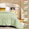 imagedownluxe Weighted Blanket King Size 18 lb Weighted Blanket with Glass Beads for All Season Machine Washable Heavy Blanket White 108 X 90 InchSage Green