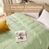 imagedownluxe Weighted Blanket King Size 18 lb Weighted Blanket with Glass Beads for All Season Machine Washable Heavy Blanket White 108 X 90 InchSage Green