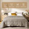 imagedownluxe Weighted Blanket King Size 18 lb Weighted Blanket with Glass Beads for All Season Machine Washable Heavy Blanket White 108 X 90 InchSand