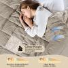 imagedownluxe Weighted Blanket King Size 18 lb Weighted Blanket with Glass Beads for All Season Machine Washable Heavy Blanket White 108 X 90 InchSand