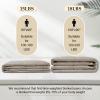 imagedownluxe Weighted Blanket King Size 18 lb Weighted Blanket with Glass Beads for All Season Machine Washable Heavy Blanket White 108 X 90 InchSand