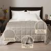 imagedownluxe Weighted Blanket King Size 18 lb Weighted Blanket with Glass Beads for All Season Machine Washable Heavy Blanket White 108 X 90 InchSand Color
