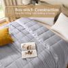 imagedownluxe Weighted Blanket King Size 18 lb Weighted Blanket with Glass Beads for All Season Machine Washable Heavy Blanket White 108 X 90 InchSilver