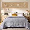 imagedownluxe Weighted Blanket King Size 18 lb Weighted Blanket with Glass Beads for All Season Machine Washable Heavy Blanket White 108 X 90 InchSilver