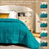 imagedownluxe Weighted Blanket King Size 18 lb Weighted Blanket with Glass Beads for All Season Machine Washable Heavy Blanket White 108 X 90 InchTeal