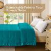 imagedownluxe Weighted Blanket King Size 18 lb Weighted Blanket with Glass Beads for All Season Machine Washable Heavy Blanket White 108 X 90 InchTeal