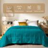 imagedownluxe Weighted Blanket King Size 18 lb Weighted Blanket with Glass Beads for All Season Machine Washable Heavy Blanket White 108 X 90 InchTeal