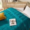 imagedownluxe Weighted Blanket King Size 18 lb Weighted Blanket with Glass Beads for All Season Machine Washable Heavy Blanket White 108 X 90 InchTeal
