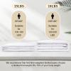 imagedownluxe Weighted Blanket King Size 18 lb Weighted Blanket with Glass Beads for All Season Machine Washable Heavy Blanket White 108 X 90 InchWhite