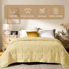 imagedownluxe Weighted Blanket King Size 18 lb Weighted Blanket with Glass Beads for All Season Machine Washable Heavy Blanket White 108 X 90 InchYellow
