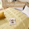 imagedownluxe Weighted Blanket King Size 18 lb Weighted Blanket with Glass Beads for All Season Machine Washable Heavy Blanket White 108 X 90 InchYellow