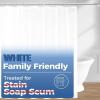imagedownluxe Clear Shower Curtain Liner PEVA Lightweight Plastic Shower Liner with 3 Magnets 72quot x 72quot Waterproof Bathroom Curtain7whitelight Weighteva