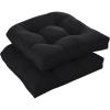 imagedownluxe Outdoor Chair Cushions Set of 2 for Patio Furniture Waterproof Tufted Overstuffed Patio Furniture Cushions Memory Foam Outdoor Seat Cushion 19quot X 19quot X 5quot KhakiBlack
