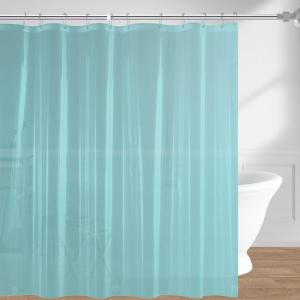 imagedownluxe Clear Shower Curtain Liner PEVA Lightweight Plastic Shower Liner with 3 Magnets 72quot x 72quot Waterproof Bathroom CurtainBlue