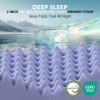 imagedownluxe 4 Inch Queen Memory Foam Mattress Topper Pro Dual Layer 2 Inch Cooling Gel Egg Crate Memory Foam Plus 2 Inch Pillow Top Medium Firm with Deep PocketWhite