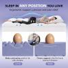 imagedownluxe 4 Inch Queen Memory Foam Mattress Topper Pro Dual Layer 2 Inch Cooling Gel Egg Crate Memory Foam Plus 2 Inch Pillow Top Medium Firm with Deep PocketWhite