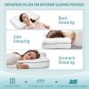 imagedownluxe Cervical Neck Pillow for Sleeping Side Sleeper Pillows for Adults Ergonomic Pillow for Side Back and Stomach Sleepers Orthopedic Contour Memory Foam Pillows with Pillowcase 26quotL x 17quotW