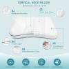 imagedownluxe Cervical Neck Pillow for Sleeping Side Sleeper Pillows for Adults Ergonomic Pillow for Side Back and Stomach Sleepers Orthopedic Contour Memory Foam Pillows with Pillowcase 26quotL x 17quotW