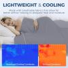 imagedownluxe Cooling Comforter Queen Size Cooling Blankets for Hot Sleepers Cold Blanket Summer Comforter with QMaxampgt04 ArcChill Cooling Fiber Light BlueDark Grey