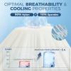 imagedownluxe Cooling Comforter Queen Size Cooling Blankets for Hot Sleepers Cold Blanket Summer Comforter with QMaxampgt04 ArcChill Cooling Fiber Light BlueBeige