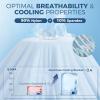 imagedownluxe Cooling Comforter Queen Size Cooling Blankets for Hot Sleepers Cold Blanket Summer Comforter with QMaxampgt04 ArcChill Cooling Fiber Light BlueLight Blue