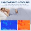 imagedownluxe Cooling Comforter Queen Size Cooling Blankets for Hot Sleepers Cold Blanket Summer Comforter with QMaxampgt04 ArcChill Cooling Fiber Light BlueLavender