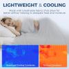 imagedownluxe Cooling Comforter Queen Size Cooling Blankets for Hot Sleepers Cold Blanket Summer Comforter with QMaxampgt04 ArcChill Cooling Fiber Light BlueLight Grey