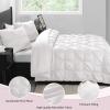 imagedownluxe Pintuck Queen Comforter Set with 2 Pillow Shams  3Piece  White Queen Bed Comforter Set for All Seasons Pinch Pleat Microfiber Down Alternative Bedding Comforter Sets