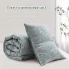 imagedownluxe Queen Comforter Set  3 Pieces Dark Green Bedding Comforter Sets Queen Botanical Flower Comforter 1 Soft Reversible Floral Comforter and 2 Pillow Shams for All SeasonsDark Green