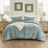 imagedownluxe Queen Comforter Set  3 Pieces Dark Green Bedding Comforter Sets Queen Botanical Flower Comforter 1 Soft Reversible Floral Comforter and 2 Pillow Shams for All SeasonsDark Green